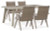 Ashley Carisbo Beige Outdoor Dining Table and 4 Chairs