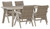 Ashley Carisbo Beige Outdoor Dining Table and 4 Chairs P690/625/602A(2)