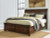 Ashley Porter Rustic Brown California King Sleigh Storage Bed
