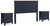 Ashley Landocken Brown Blue Queen Panel Headboard and 2 Nightstands