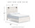 Ashley Gerridan White Gray Queen Panel Bed with 2 Nightstands