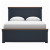 Ashley Landocken Brown Blue Queen Panel Bed and 2 Nightstands