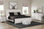 Ashley Gerridan White Gray King Panel Bed with Mirrored Dresser and Nightstand B1190/72/97/31/36/92