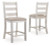 Ashley Skempton White Light Brown Counter Height Bar Stools (Set of 2)