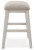 Ashley Skempton White Light Brown Counter Height Bar Stool (Set of 2)