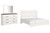 Ashley Gerridan White Gray King Panel Bed with Mirrored Dresser B1190/72/97/31/36