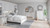 Ashley Altyra White Queen Bookcase Headboard Bed with Mirrored Dresser, Chest and 2 Nightstands