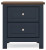 Ashley Landocken Brown Blue Full Panel Headboard and 2 Nightstands