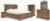 Ashley Vandenmore Medium Brown California King Storage Sleigh Bed with Mirrored Dresser, Chest and Nightstand