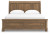 Ashley Vandenmore Medium Brown California King Storage Sleigh Bed with Mirrored Dresser and 2 Nightstands