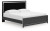 Ashley Birmonton Black King Upholstered Panel Platform Bed