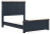 Ashley Landocken Brown Blue Full Panel Bed and 2 Nightstands