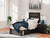 Ashley Delmorta Dark Gray Twin Panel Bed with Storage, Dresser and Nightstand
