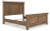 Ashley Vandenmore Medium Brown California King Panel Bed with Mirrored Dresser, Chest and 2 Nightstands