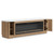 Ashley Camdill Light Brown 80" TV Stand with Electric Fireplace