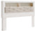 Ashley Altyra White King Upholstered Panel Bookcase Headboard