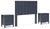 Ashley Simmenfort Navy Blue Full Panel Headboard and 2 Nightstands