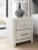 Ashley Birmonton White King Upholstered Panel Platform Bed, Dresser and Nightstand