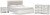 Ashley Birmonton White King Upholstered Panel Bed, Dresser and Nightstand