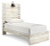 Ashley Cambeck Whitewash Twin Panel Bed with Mirrored Dresser