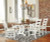 Valebeck White Brown Dining Table and 6 Chairs