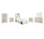Ashley Cambeck Whitewash Twin Panel Bed with 2 Storage Drawers with Mirrored Dresser, Chest and 2 Nightstands