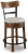 Ashley Valebeck Brown Counter Height Dining Table and 4 Barstools