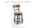 Ashley Valebeck White Brown Counter Height Dining Table and 4 Barstools