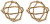 Ashley Laddington Antique Brass Finish Sculpture (Set of 2)