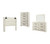 Ashley Cambeck Whitewash Queen Panel Headboard Bed with Mirrored Dresser and Chest