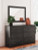 Ashley Delmorta Dark Gray Full Panel Bed with Storage, Dresser, Mirror and Chest