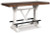 Valebeck White Brown Counter Height Dining Table and 2 Barstools