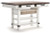 Ashley Valebeck White Brown Counter Height Dining Table with Base Storage