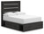 Ashley Delmorta Dark Gray Full Panel Bed with Storage, Dresser and Mirror