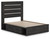 Ashley Delmorta Dark Gray Full Panel Bed with Storage, Dresser and Nightstand