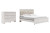 Ashley Altyra White King Panel Bed with Dresser