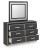 Ashley Birmonton Black Dresser and Mirror