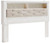Ashley Altyra White King Bookcase Headboard Bed with Mirrored Dresser and 2 Nightstands