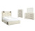 Ashley Cambeck Whitewash Queen Panel Bed with 4 Storage Drawers with Mirrored Dresser and Chest