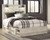 Ashley Cambeck Whitewash Queen Panel Bed with 4 Storage Drawers with Mirrored Dresser and Chest