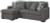 Ashley Gardiner Pewter Sofa Chaise with Ottoman