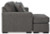 Ashley Gardiner Pewter Sofa Chaise with Ottoman