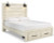 Ashley Cambeck Whitewash Queen 2 Drawer Storage Platform Bed with Mirrored Dresser, Chest and 2 Nightstands