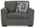 Ashley Gardiner Pewter Chair and Ottoman
