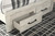 Ashley Cambeck Whitewash Queen Panel Bed with 2 Storage Drawers with Mirrored Dresser and Chest