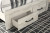 Ashley Cambeck Whitewash Queen Panel Bed with 2 Storage Drawers with Mirrored Dresser