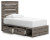 Ashley Urbanoore Brown Gray Twin Panel Storage Bed and Dresser