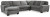 Benchcraft Birkdale Court Gray 3-Piece Sectional with Chaise 32402/17/34/66