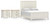 Benchcraft Shaybrock Antique White Queen Panel Bed and 2 Nightstands