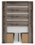 Ashley Urbanoore Brown Gray Twin Panel Bed with Storage, Dresser and Mirror